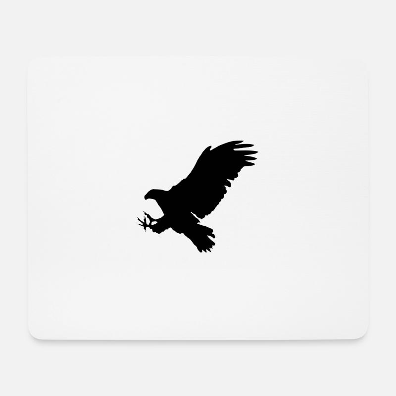 Adler - Mousepad (Querformat) - Weiß