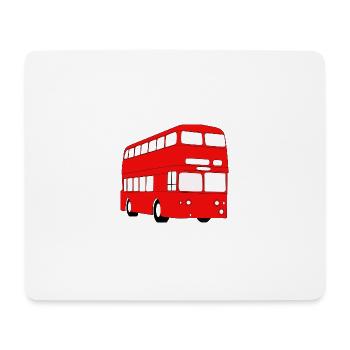 Doppeldecker Bus - Mousepad (Querformat) - Weiß - Vorne