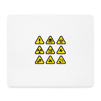 Gefahr - Mousepad (Querformat) - Weiß - Vorne
