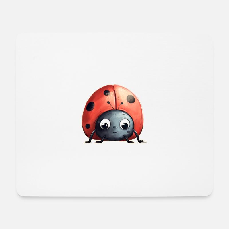 Coccinelle - Tapis de souris (format paysage) - blanc