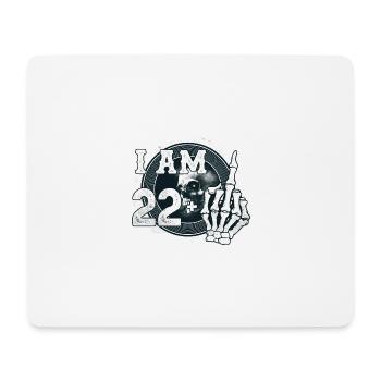 J’ai 22 ans plus 1 majeur Crâne drôle 23ème - Tapis de souris (format paysage) - blanc - Devant