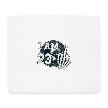 I'm 23 plus 1 middle finger Skull funny 24th - Mouse Pad (horizontal) - white - Front