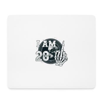 I'm 28 plus 1 middle finger Skull funny 29th - Mouse Pad (horizontal) - white - Front
