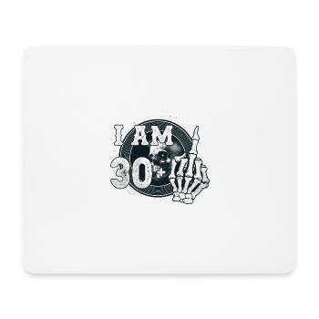I'm 30 plus 1 middle finger Skull funny 31st - Mouse Pad (horizontal) - white - Front