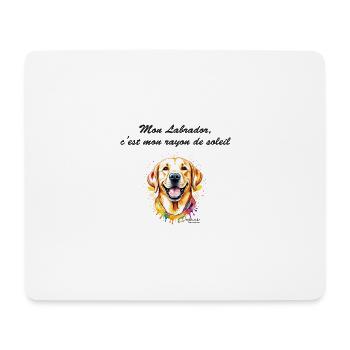 Labrador rayon de soleil - Tapis de souris (format paysage) - blanc - Devant