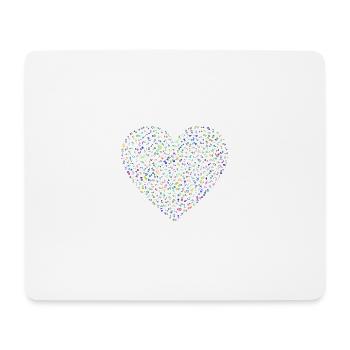 Herz aus Blumen - Mousepad (Querformat) - Weiß - Vorne