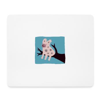 Bibo Baumsitzer - Mouse Pad (horizontal) - white - Front