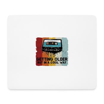 Retro cassette saying - Mouse Pad (horizontal) - white - Front