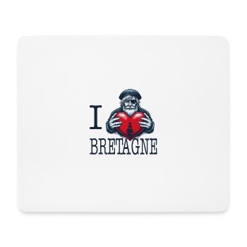 I Love Bretagne Cap-Hornier - Mouse Pad (horizontal) - white - Front