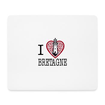I Love Bretagne Keltischer Leuchtturm der Bretagne - Mousepad (Querformat) - Weiß - Vorne