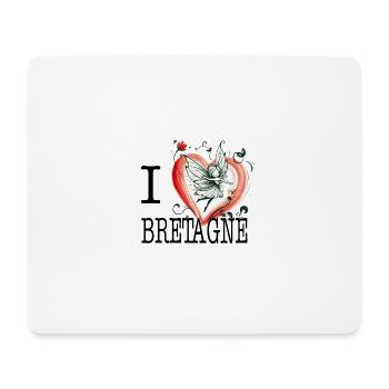 i love bretagne coeur de conte de fée - Tapis de souris (format paysage) - blanc - Devant