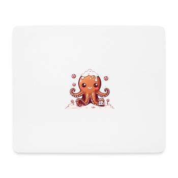 Lebkuchen Oktopus - Mousepad (Querformat) - Weiß - Vorne