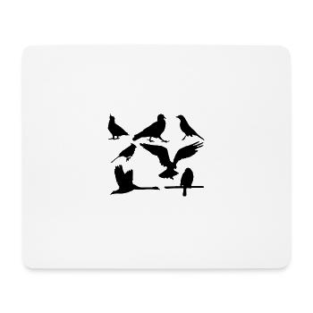 oiseaux - Tapis de souris (format paysage) - blanc - Devant