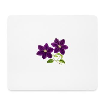 Purple flowers - Mouse Pad (horizontal) - white - Front
