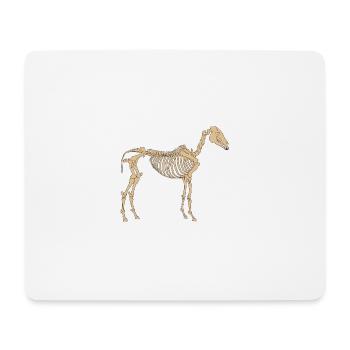 Paleolithic Skeleton Horse - Mouse Pad (horizontal) - white - Front