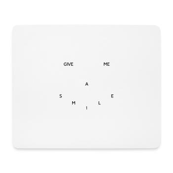 Give me a smile - Mousepad (Querformat) - Weiß - Vorne