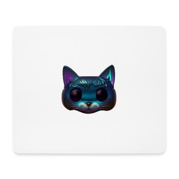 Mignon visage de chat magique! - Tapis de souris (format paysage) - blanc - Devant