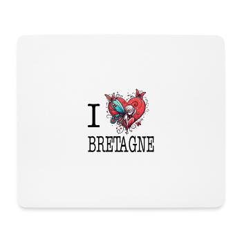 Ich liebe Brittany Heart of Little Fairy - Mousepad (Querformat) - Weiß - Vorne