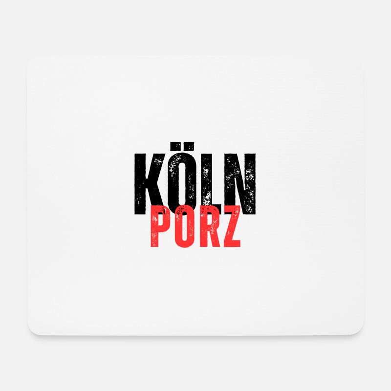 Porz schwarz rot - Mousepad (Querformat) - Weiß