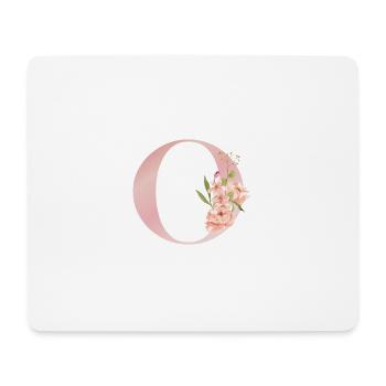 C Floral Pastel Monogram - Mouse Pad (horizontal) - white - Front