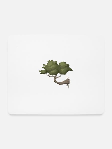 Baum - Mousepad (Querformat) - Weiß