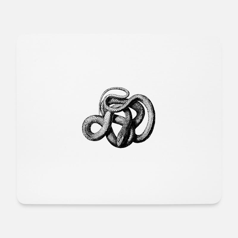 Snake Illustration Terrarium Reptilien - Mousepad (Querformat) - Weiß