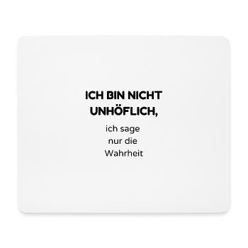 unhöflich - Mousepad (Querformat) - Weiß - Vorne