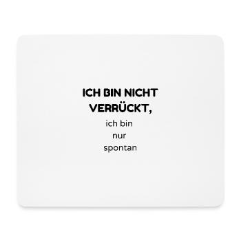 verrückt - Mousepad (Querformat) - Weiß - Vorne