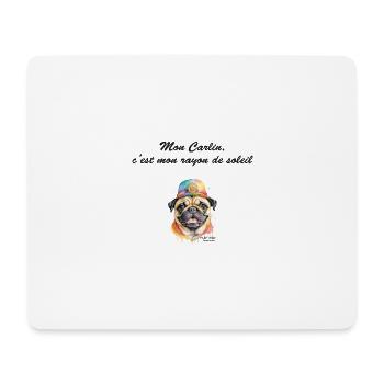 Carlin rayon de soleil - Tapis de souris (format paysage) - blanc - Devant