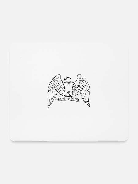 Adler - Mousepad (Querformat) - Weiß