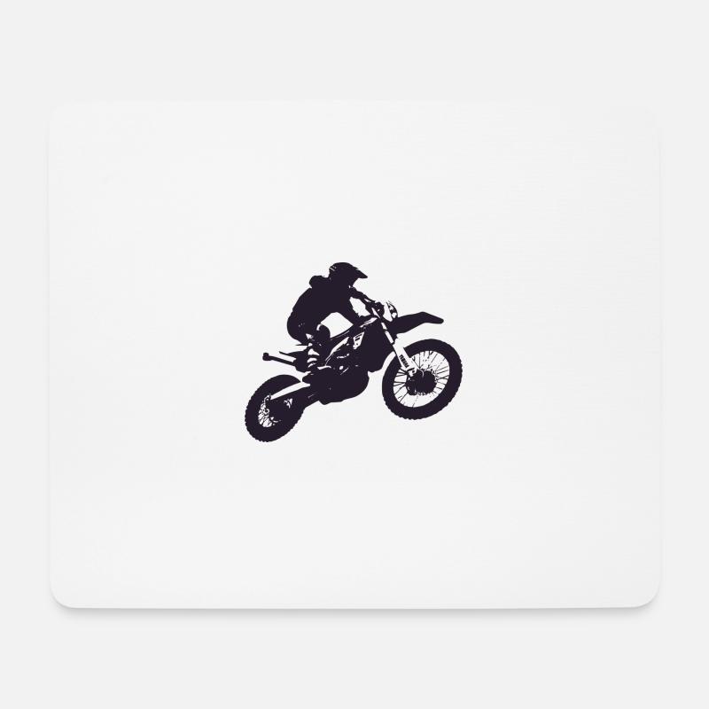 Motocross - Mousepad (Querformat) - Weiß