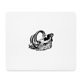 Wild boar skull - Mouse Pad (horizontal) - white - Front