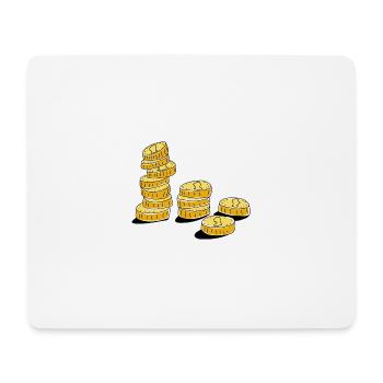 Money coins - Mouse Pad (horizontal) - white - Front