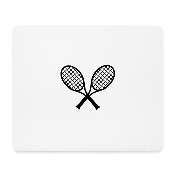 Raquettes de tennis Logo - Tapis de souris (format paysage) - blanc - Devant