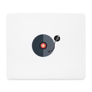 Enregistrez phonographes Cadeau Musique Vinyle - Tapis de souris (format paysage) - blanc - Devant