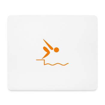 natation - Tapis de souris (format paysage) - blanc - Devant