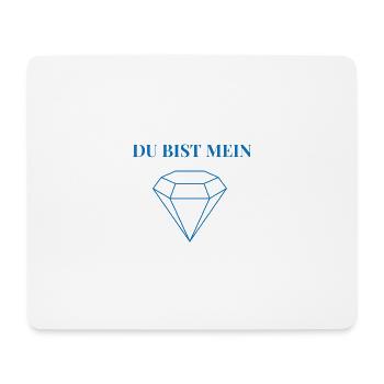 Du bist mein Diamant - Mousepad (Querformat) - Weiß - Vorne