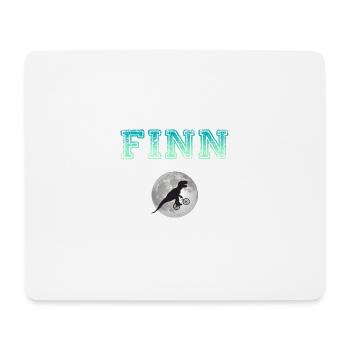 FINN - Schöner Jungen Name mit Dinosaurier - Mousepad (Querformat) - Weiß - Vorne