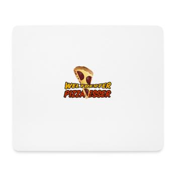 Weltbester Pizza-Esser Pizza, Italien, Geschenk - Mousepad (Querformat) - Weiß - Vorne