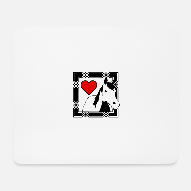 Die Liebe zum Pferd / Horse Love - Mouse Pad (horizontal) - white