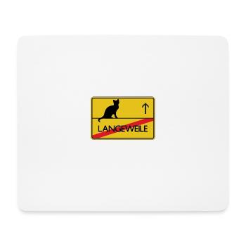 Ortsschild Katze Geschenk - Mousepad (Querformat) - Weiß - Vorne