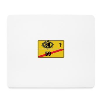 Ortsschild 60. Geburtstag Geschenk - Mousepad (Querformat) - Weiß - Vorne