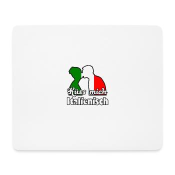 Küss mich Italienisch Geschenk - Mousepad (Querformat) - Weiß - Vorne