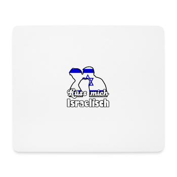 Küss mich Israelisch Geschenk - Mousepad (Querformat) - Weiß - Vorne