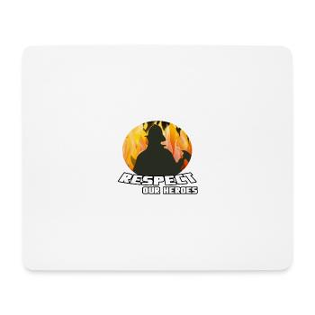 Respect pompier héros - Tapis de souris (format paysage) - blanc - Devant