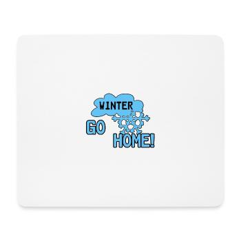 Neige d’hiver drôle de cadeau - Tapis de souris (format paysage) - blanc - Devant