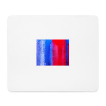 bleu et rouge peints - Tapis de souris (format paysage) - blanc - Devant