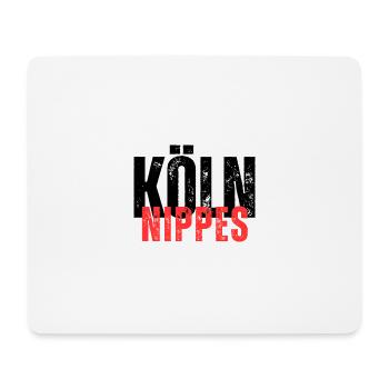 Bibelots Cologne en lettres noires et rouges - Tapis de souris (format paysage) - blanc - Devant