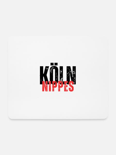 Köln Nippes schwarz-rote Schrift - Mousepad (Querformat) - Weiß