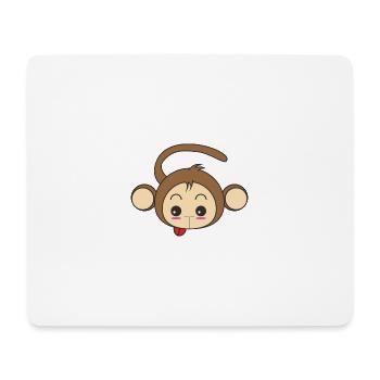 Monkey shows tongue - Mouse Pad (horizontal) - white - Front